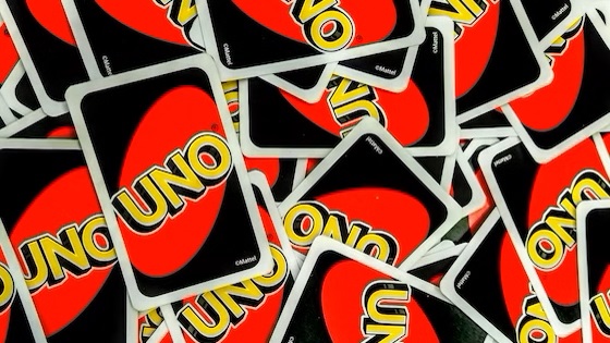 UNO card pile