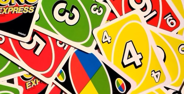 UNO card pile